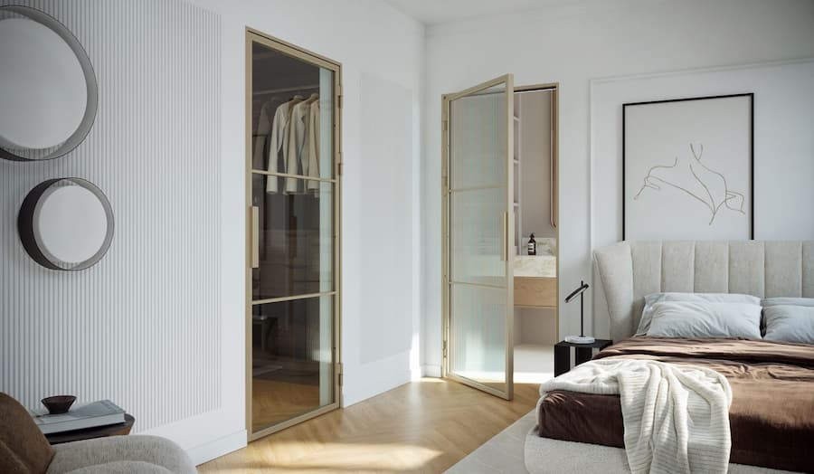 Cameră cu pereți albi și ușă Porta Loft - Model 2.